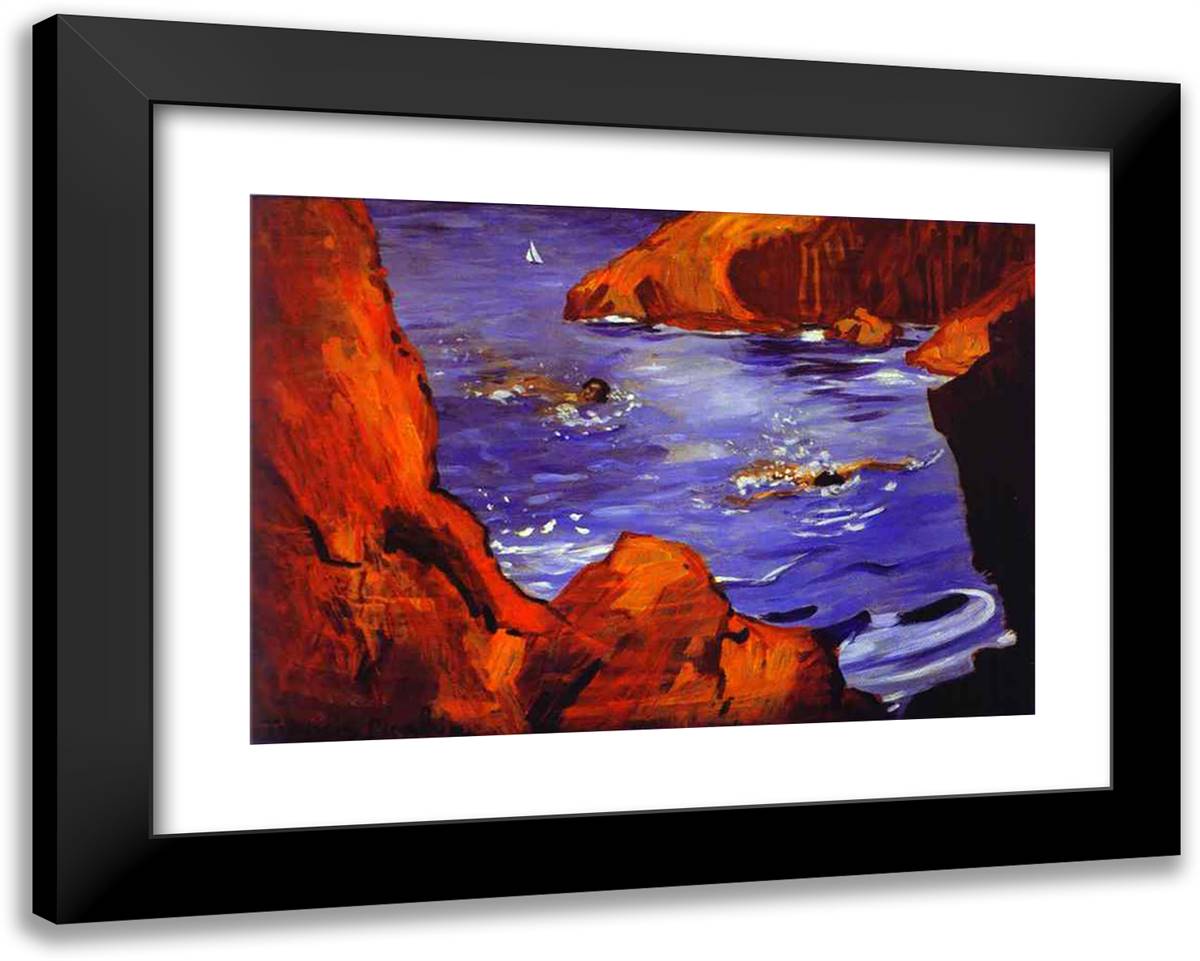 The Creeks 24x19 Black Modern Wood Framed Art Print Poster by Picabia, Francis
