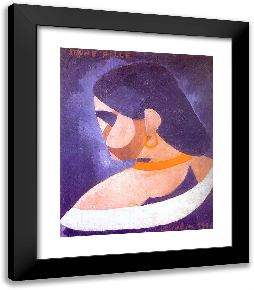 Young Girl 20x23 Black Modern Wood Framed Art Print Poster by Picabia, Francis