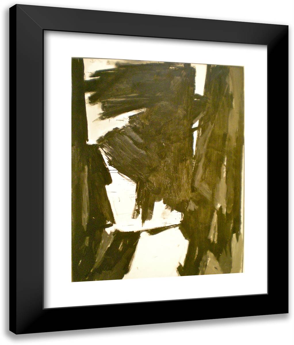 Delaware Gap 20x24 Black Modern Wood Framed Art Print Poster by Kline, Franz