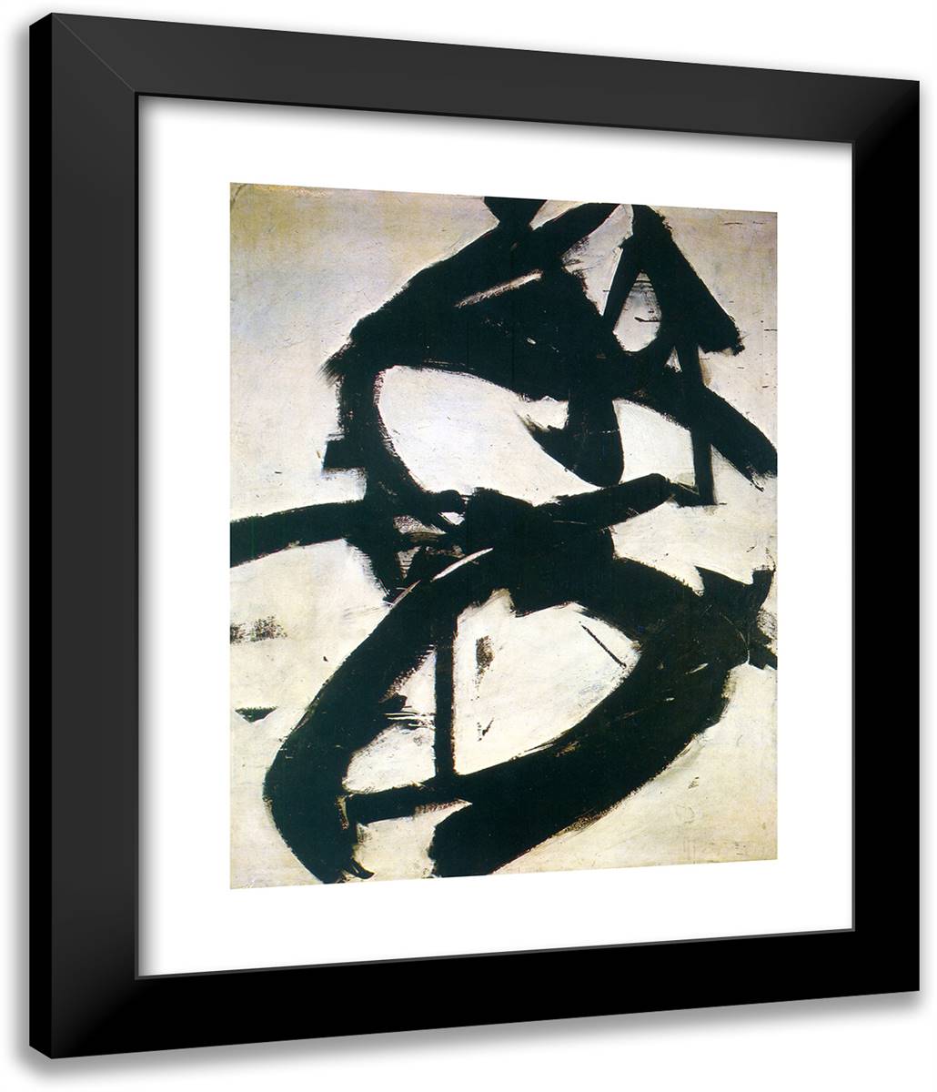 Figure Eight - 20x24 Black Modern Wood Framed Art Print Poster by Kline, Franz