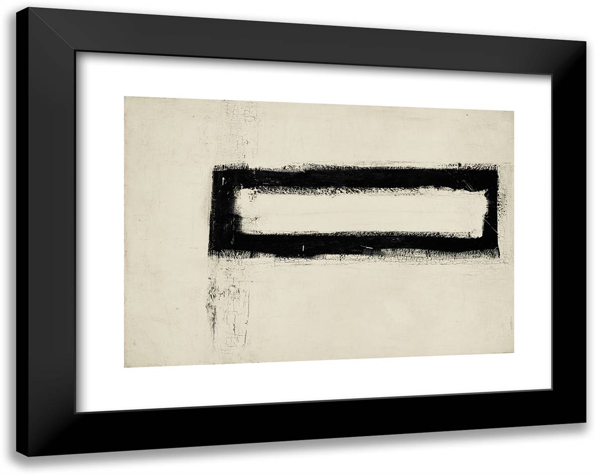Herald 24x19 Black Modern Wood Framed Art Print Poster by Kline, Franz
