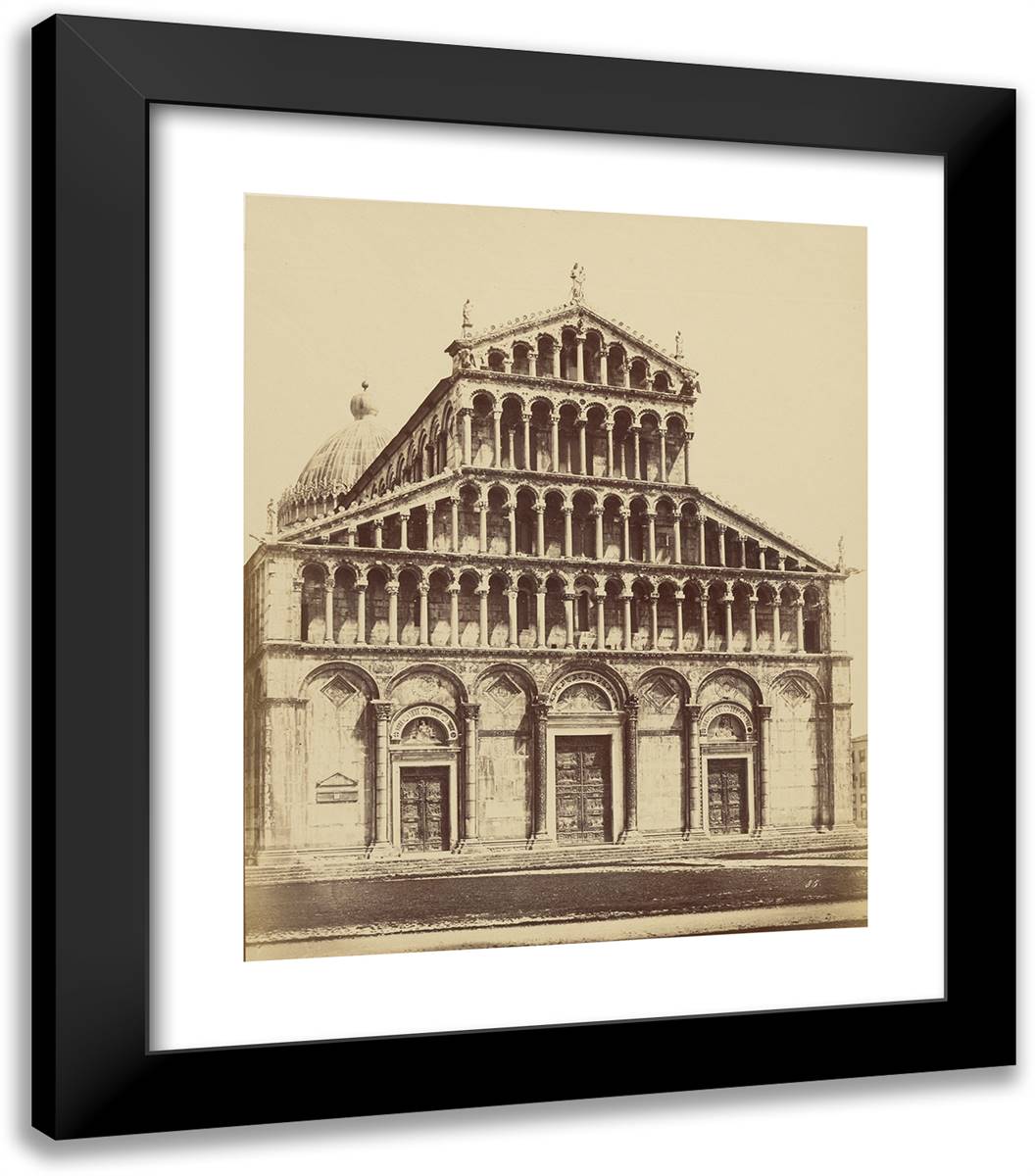 Church Exterior 20x23 Black Modern Wood Framed Art Print Poster by Alinari, Fratelli