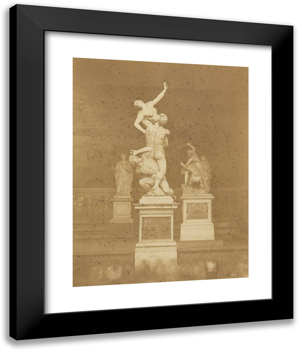 Rape of the Sabines 20x24 Black Modern Wood Framed Art Print Poster by Alinari, Fratelli