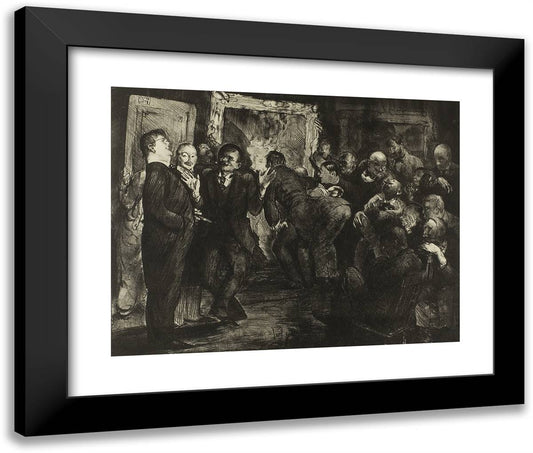 Artists Judging Works of Art 24x20 Black Modern Wood Framed Art Print Poster by Bellows, George