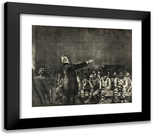 Benediction in Georgia 23x20 Black Modern Wood Framed Art Print Poster by Bellows, George