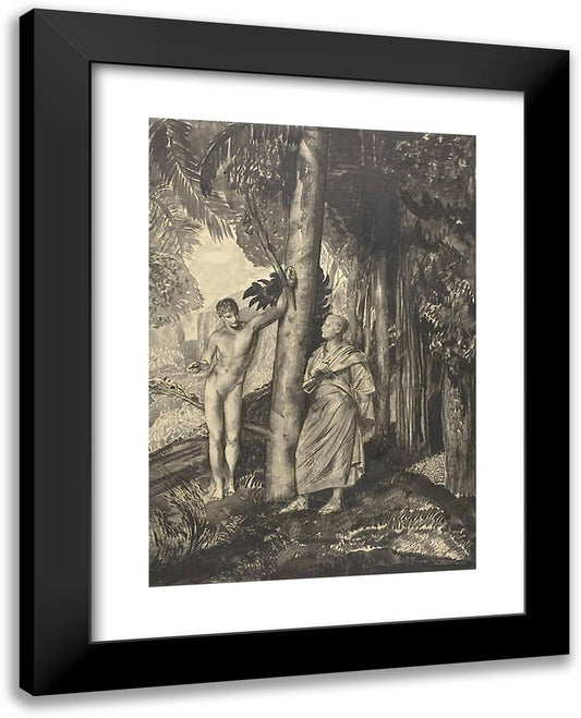 Crystal 19x24 Black Modern Wood Framed Art Print Poster by Bellows, George