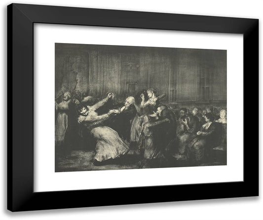 Dance in a Madhouse 24x20 Black Modern Wood Framed Art Print Poster by Bellows, George