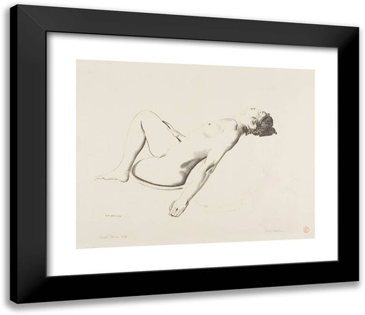 Nude Study 23x20 Black Modern Wood Framed Art Print Poster by Bellows, George