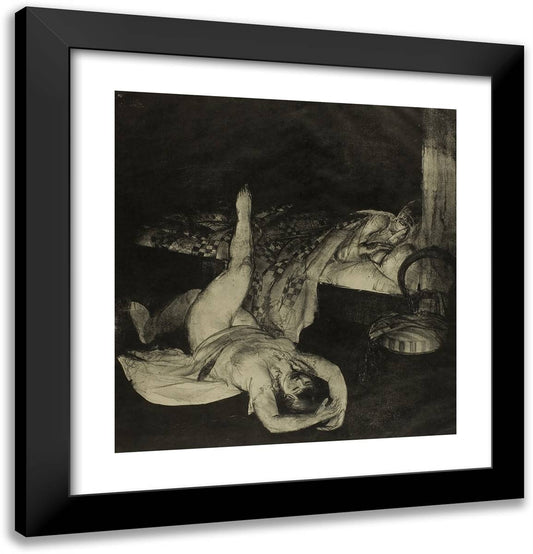 Reducing, Large, Second Stone 20x21 Black Modern Wood Framed Art Print Poster by Bellows, George