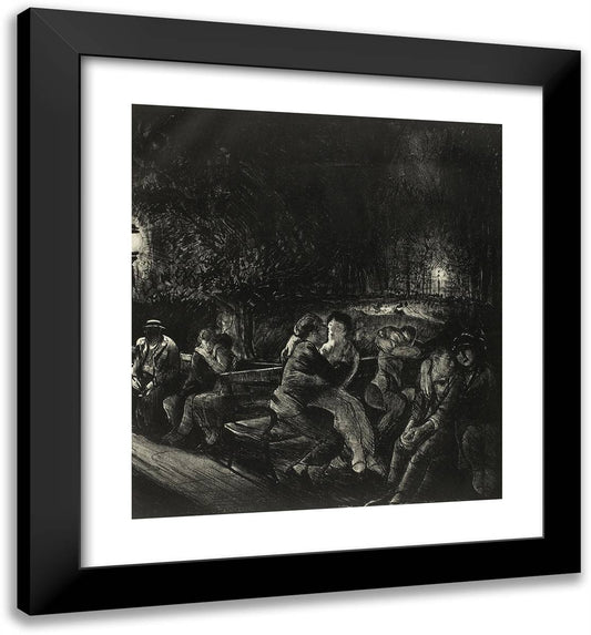 Solitude 20x22 Black Modern Wood Framed Art Print Poster by Bellows, George