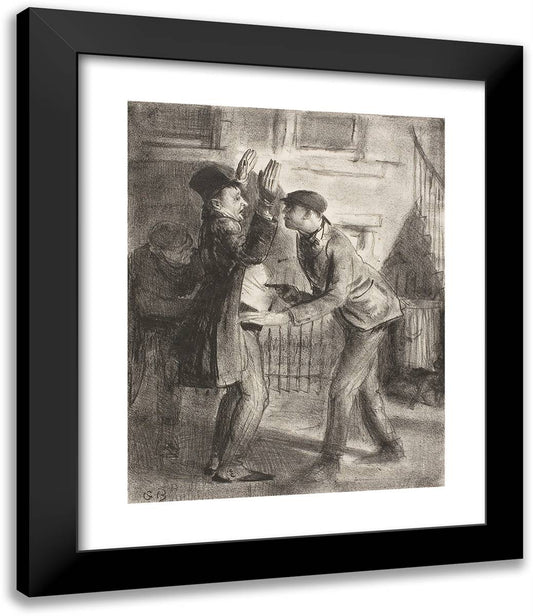 The Hold-Up 20x24 Black Modern Wood Framed Art Print Poster by Bellows, George