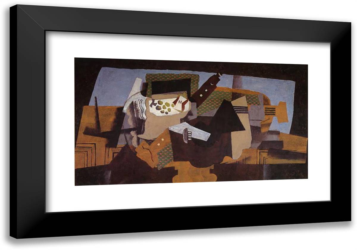 A Black Pedestal 24x17 Black Modern Wood Framed Art Print Poster by Braque, Georges