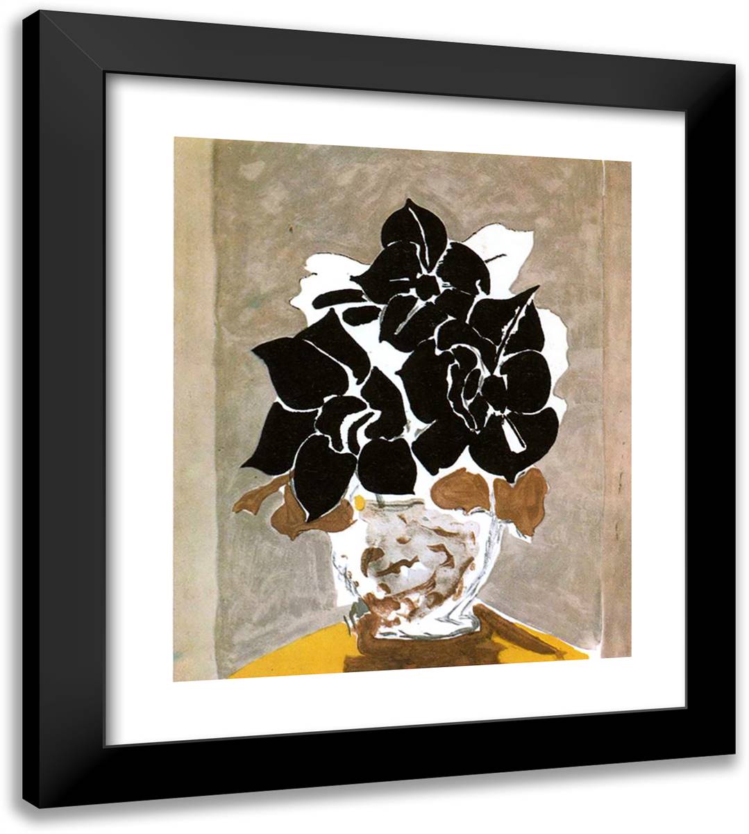 Amaryllis 20x22 Black Modern Wood Framed Art Print Poster by Braque, Georges
