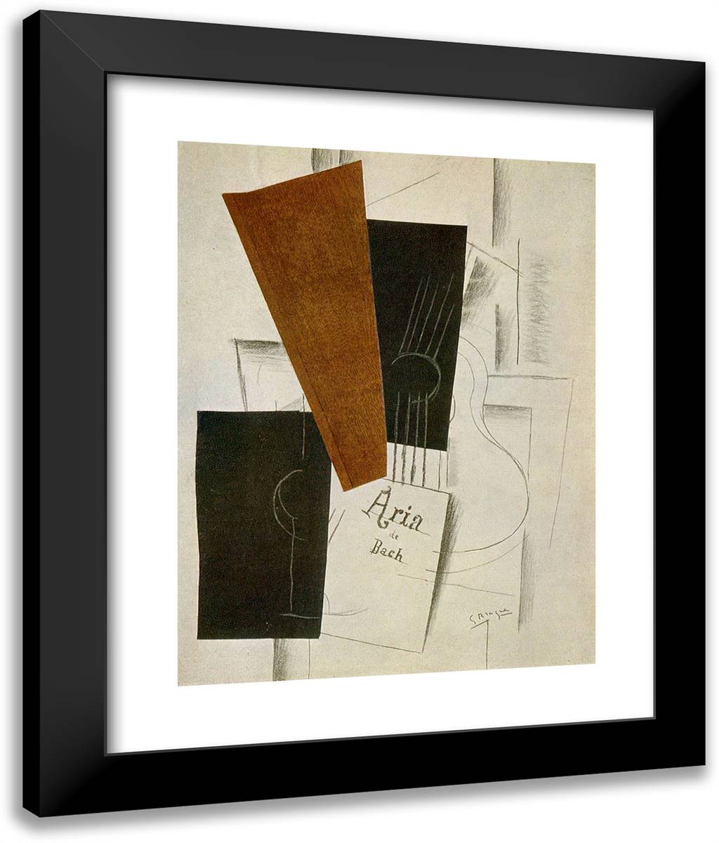 Aria De Bach 20x24 Black Modern Wood Framed Art Print Poster by Braque, Georges