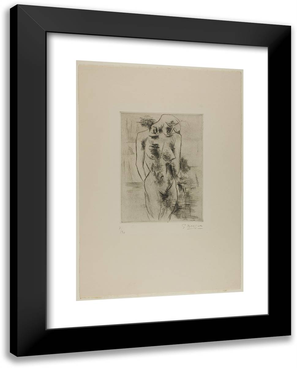 Nude Study 19x24 Black Modern Wood Framed Art Print Poster by Braque, Georges