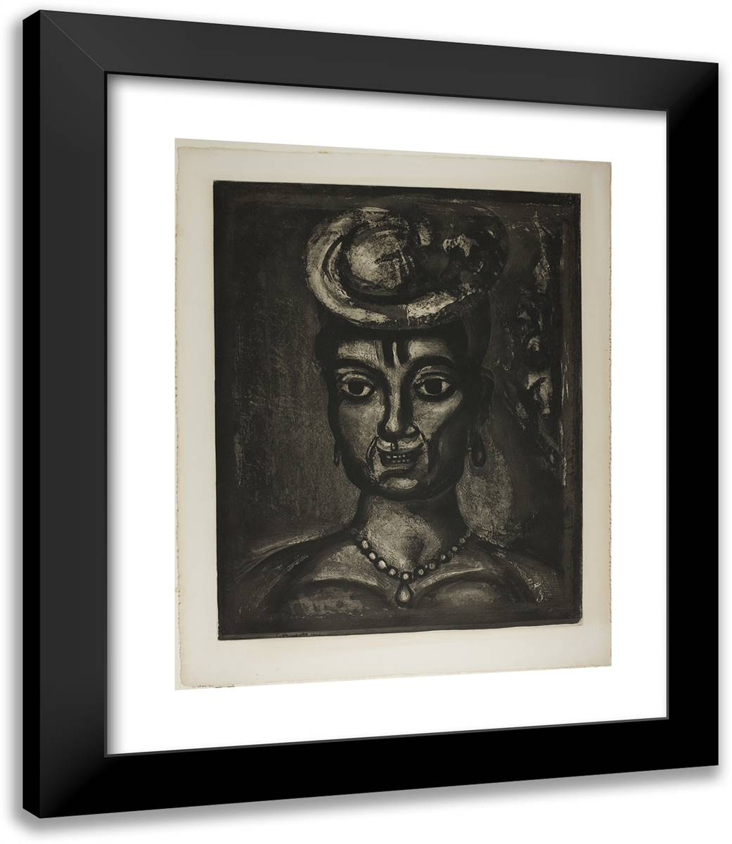 A Woman Freed..., Plate Seventeen from Miserere 20x23 Black Modern Wood Framed Art Print Poster by Rouault, Georges