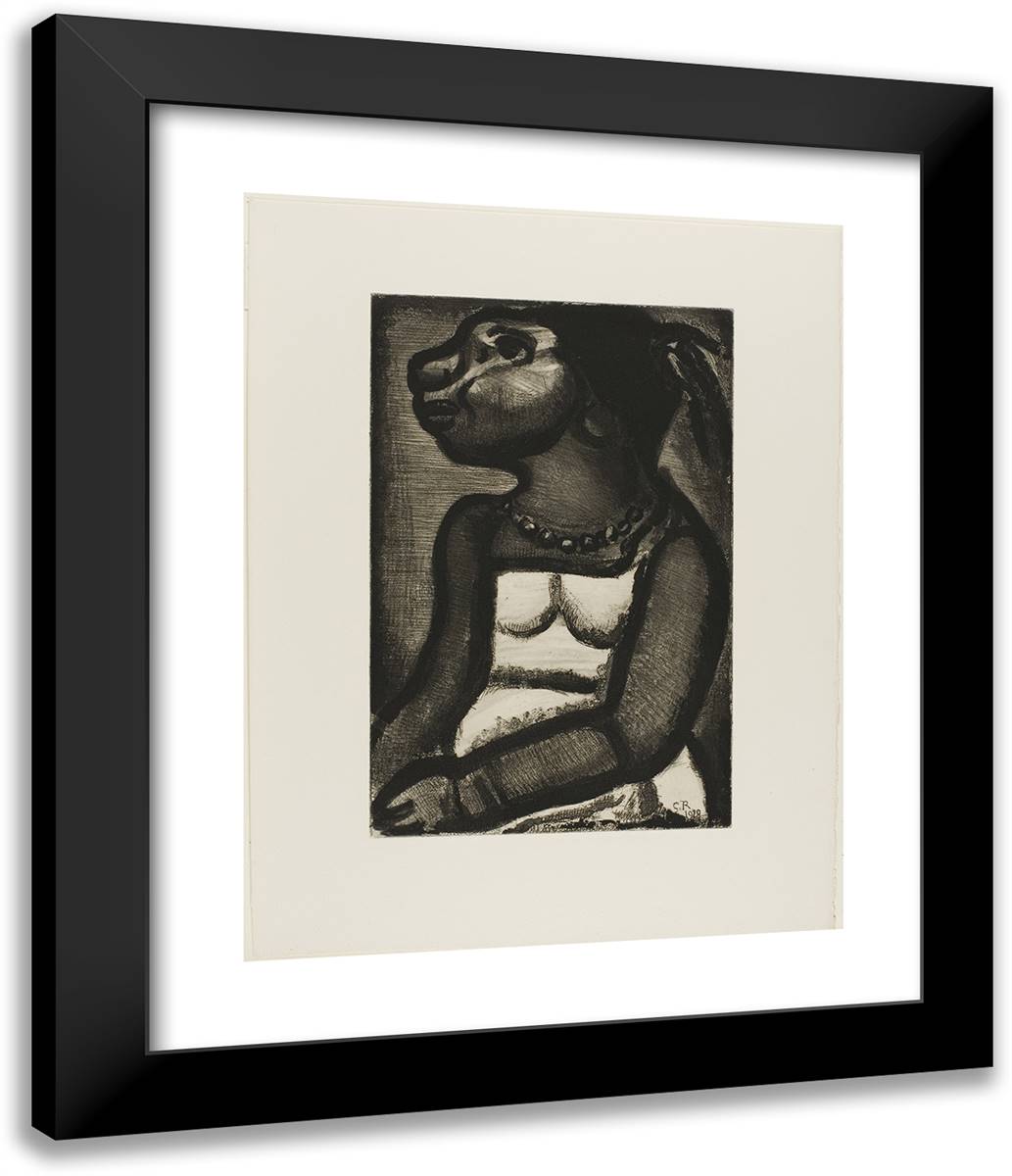 Cristal De Roche, from Les Raincarnations Du Pere Ubu 20x24 Black Modern Wood Framed Art Print Poster by Rouault, Georges