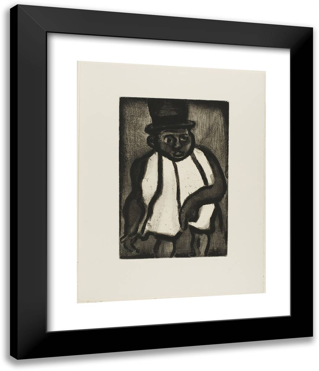 The Candidate Boudoubadabou, from Raincarnations Du Pere Ubu 20x24 Black Modern Wood Framed Art Print Poster by Rouault, Georges