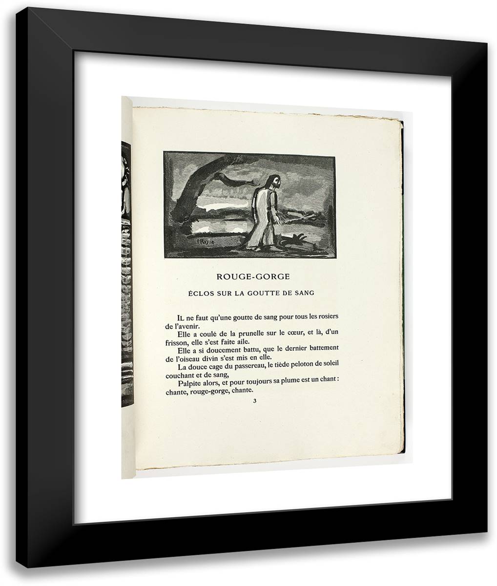 The Passion 20x24 Black Modern Wood Framed Art Print Poster by Rouault, Georges