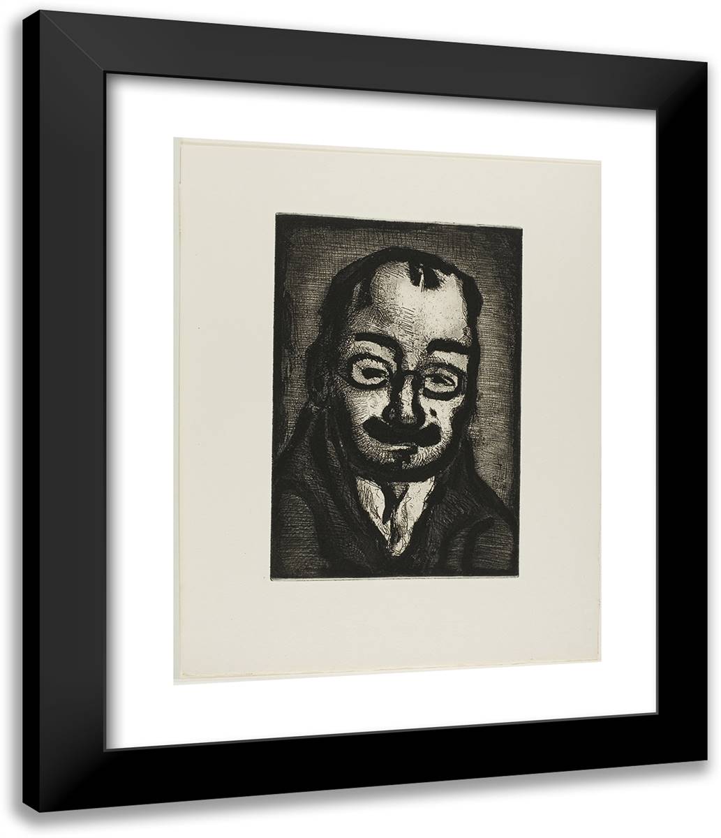 The Theatre Director, from Les Raincarnations Du Pere Ubu 20x24 Black Modern Wood Framed Art Print Poster by Rouault, Georges