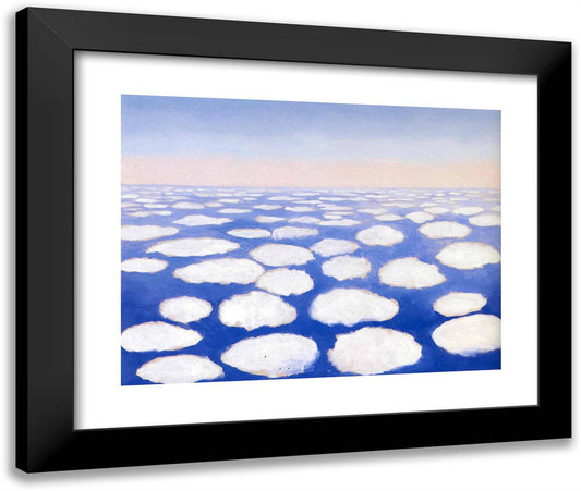 Above the Clouds I  24x20 Black Modern Wood Framed Art Print Poster by O'Keeffe, Georgia