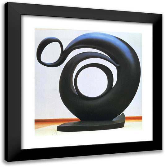 Abstraction 20x20 Black Modern Wood Framed Art Print Poster by O'Keeffe, Georgia