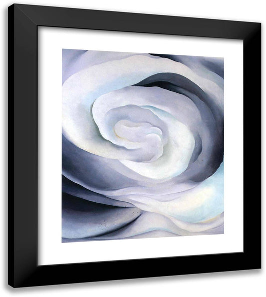 Abstraction White Rose 20x23 Black Modern Wood Framed Art Print Poster by O'Keeffe, Georgia