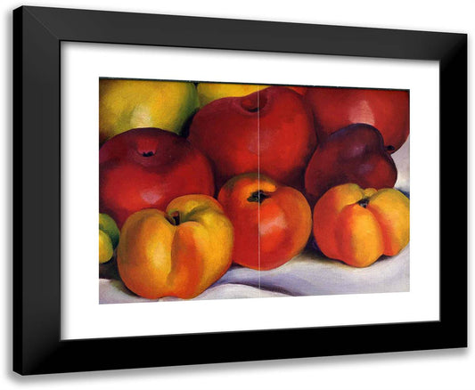 Apple Family 24x20 Black Modern Wood Framed Art Print Poster by O'Keeffe, Georgia