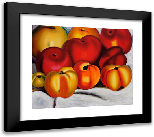 Apple Family II 22x20 Black Modern Wood Framed Art Print Poster by O'Keeffe, Georgia