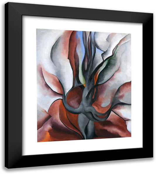 Autumn Trees - the Maple 20x23 Black Modern Wood Framed Art Print Poster by O'Keeffe, Georgia