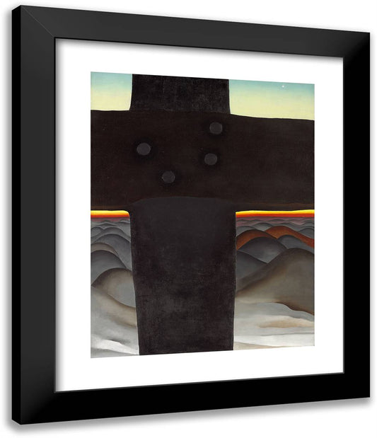 Black Cross, New Mexico 20x24 Black Modern Wood Framed Art Print Poster by O'Keeffe, Georgia