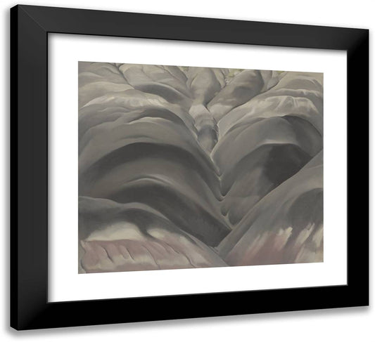 Black Place I 22x20 Black Modern Wood Framed Art Print Poster by O'Keeffe, Georgia