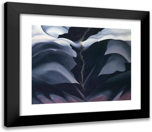 Black Place II 23x20 Black Modern Wood Framed Art Print Poster by O'Keeffe, Georgia