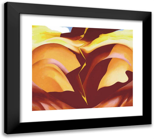Black Place IV 22x20 Black Modern Wood Framed Art Print Poster by O'Keeffe, Georgia