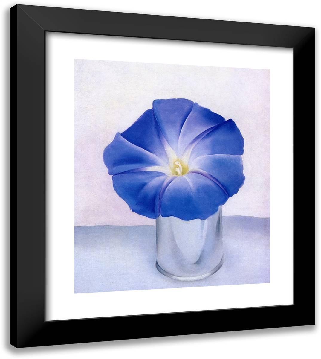 Blue Morning Glory 20x23 Black Modern Wood Framed Art Print Poster by O'Keeffe, Georgia