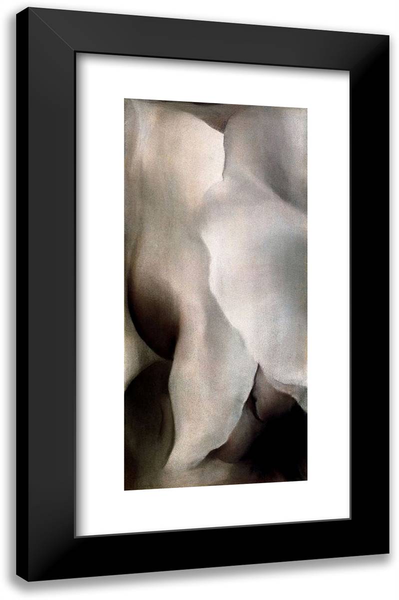 Dark Iris Number Three 15x24 Black Modern Wood Framed Art Print Poster by O'Keeffe, Georgia