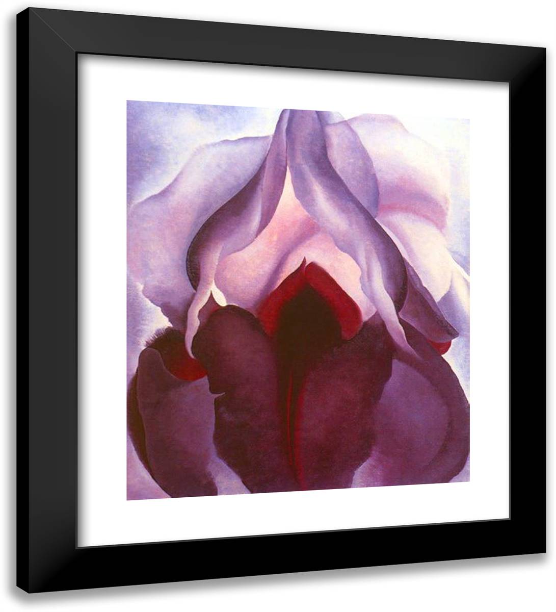 Flower of Life II 20x22 Black Modern Wood Framed Art Print Poster by O'Keeffe, Georgia