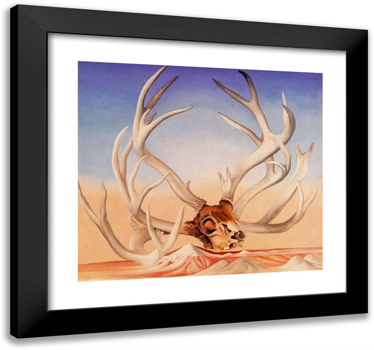 From the Faraway, Nearby 21x20 Black Modern Wood Framed Art Print Poster by O'Keeffe, Georgia