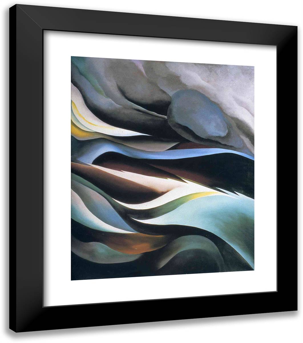 From the Lake 20x23 Black Modern Wood Framed Art Print Poster by O'Keeffe, Georgia