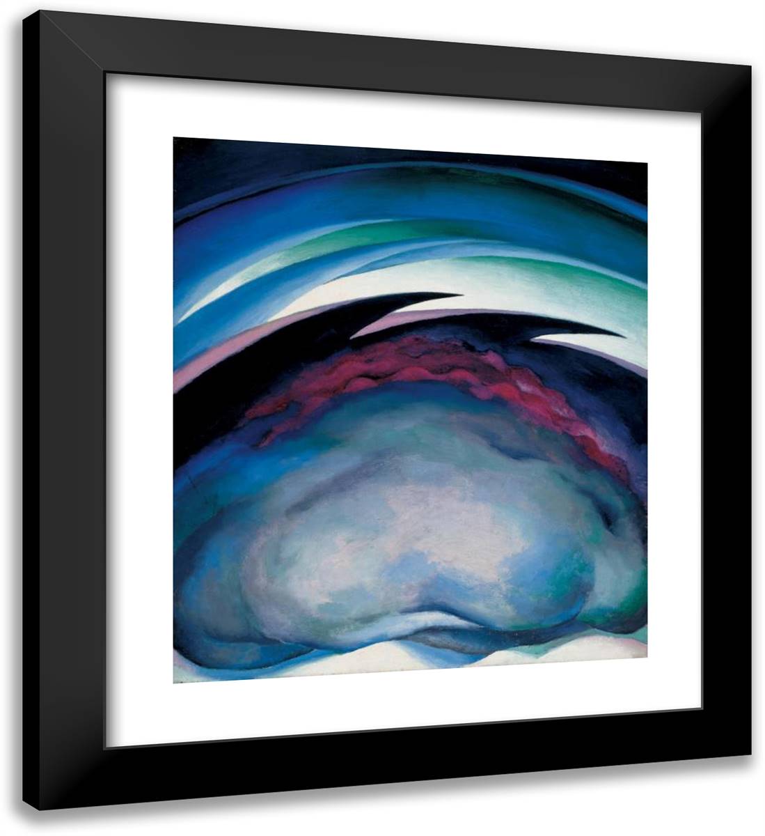 From the Plains I 20x22 Black Modern Wood Framed Art Print Poster by O'Keeffe, Georgia