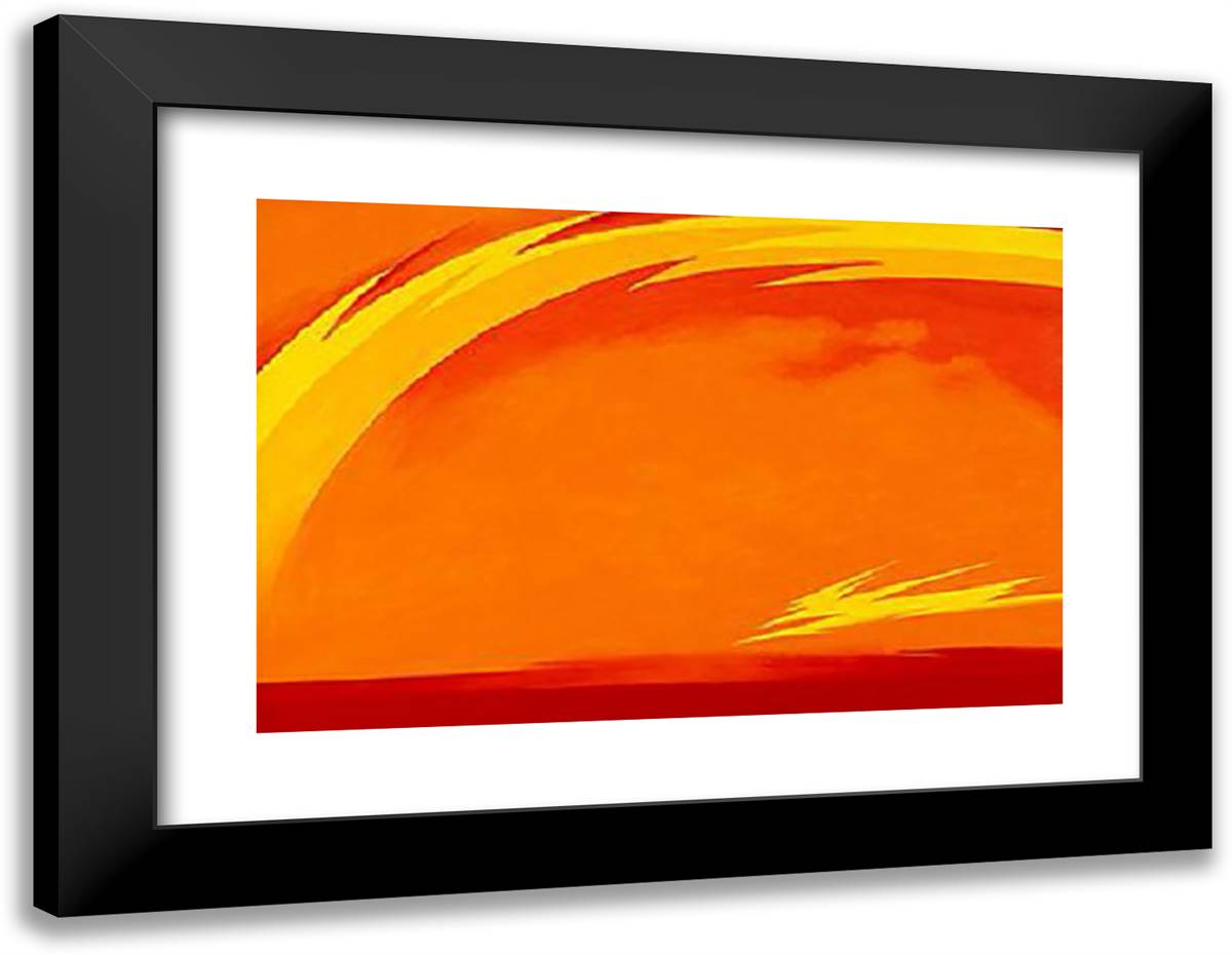 From the Plains II 24x19 Black Modern Wood Framed Art Print Poster by O'Keeffe, Georgia