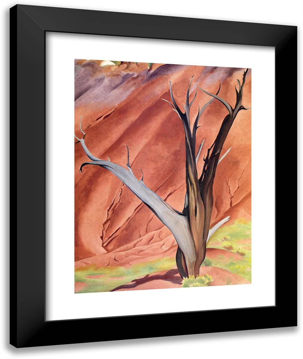 Gerald`S Tree 20x24 Black Modern Wood Framed Art Print Poster by O'Keeffe, Georgia