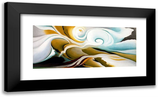 Nature Forms Gasp 24x15 Black Modern Wood Framed Art Print Poster by O'Keeffe, Georgia