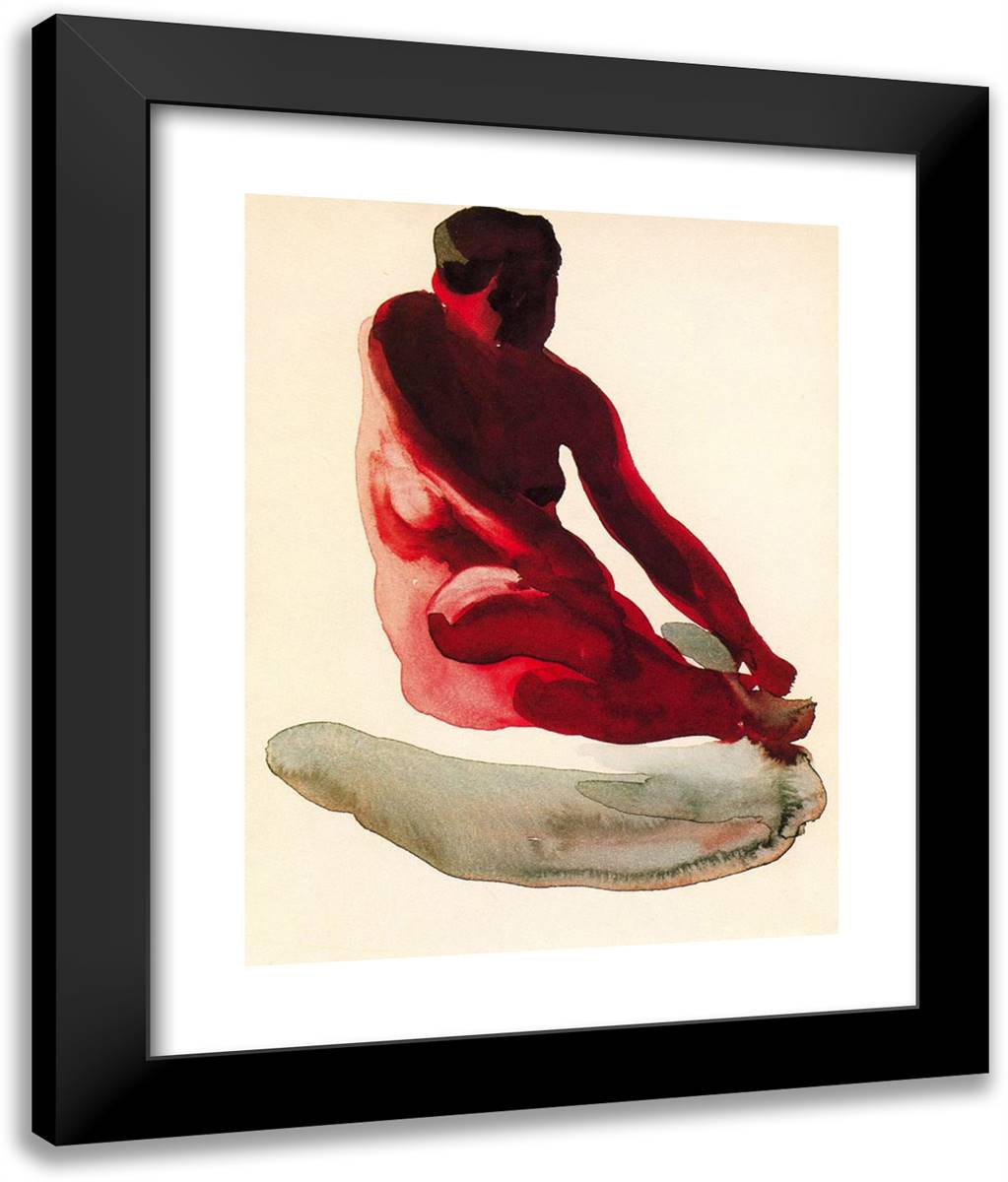 Nude Series 20x24 Black Modern Wood Framed Art Print Poster by O'Keeffe, Georgia
