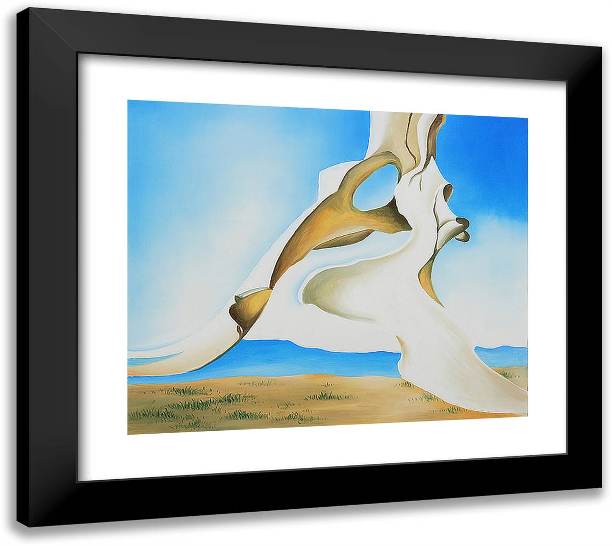 Pelvis with the Distance 22x20 Black Modern Wood Framed Art Print Poster by O'Keeffe, Georgia