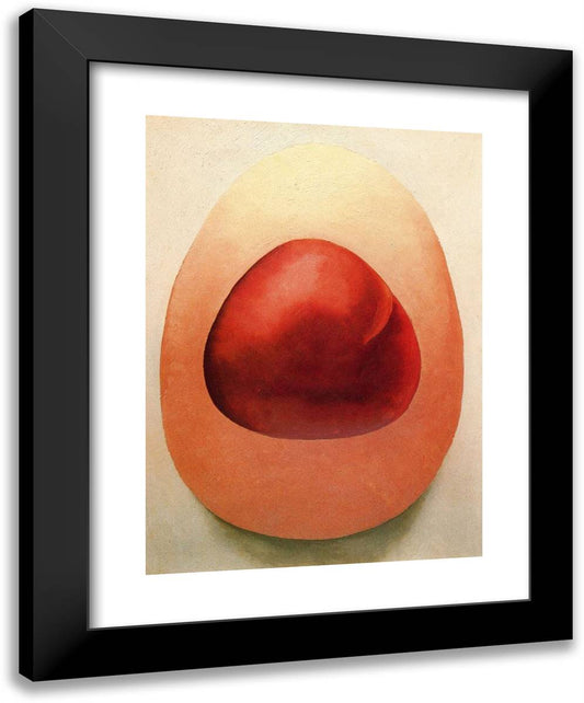 Red and Pink Rocks 19x24 Black Modern Wood Framed Art Print Poster by O'Keeffe, Georgia