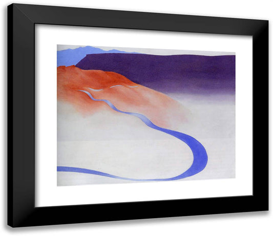 Road to the Ranch 23x20 Black Modern Wood Framed Art Print Poster by O'Keeffe, Georgia