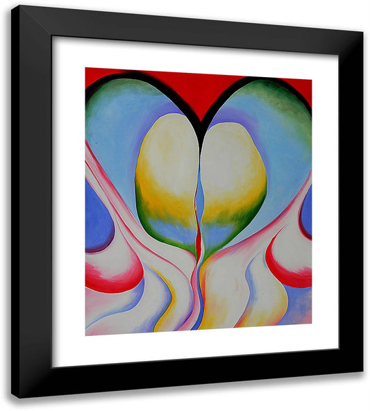 Series 1, No. 8 20x22 Black Modern Wood Framed Art Print Poster by O'Keeffe, Georgia