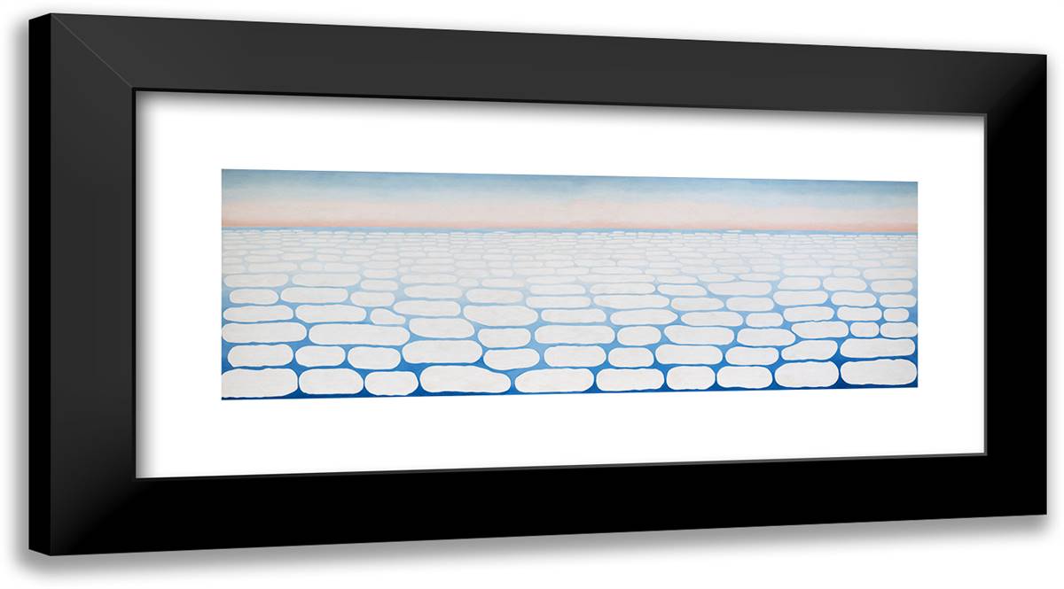 Sky Above Clouds IV 24x13 Black Modern Wood Framed Art Print Poster by O'Keeffe, Georgia