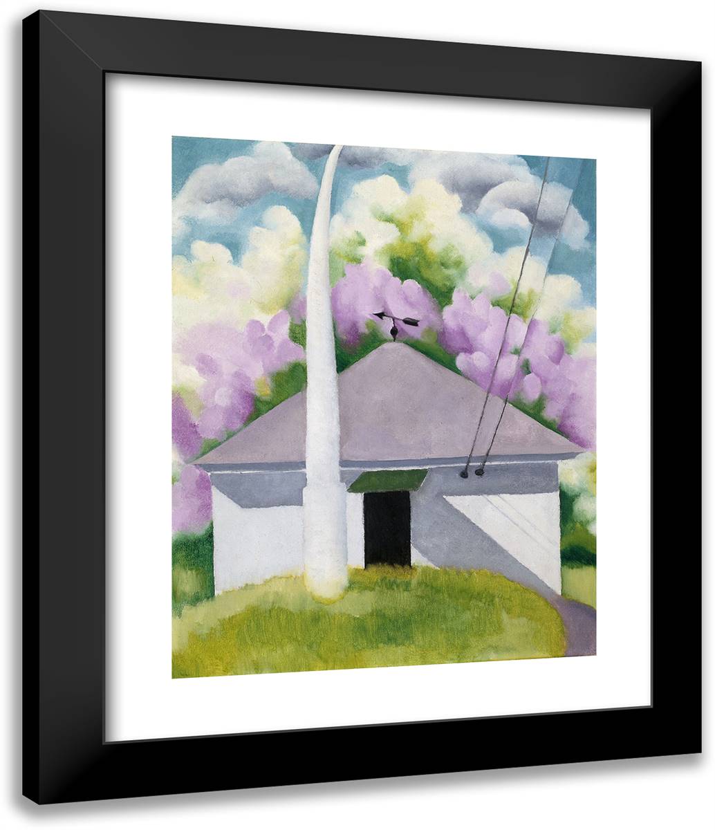 Spring 20x24 Black Modern Wood Framed Art Print Poster by O'Keeffe, Georgia